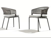 En gros jardin extérieur patio corde à tricoter chaise de bar
