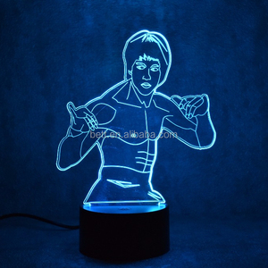 3D Luz De noche increíble China Kungfu estrella Bruce <span class=keywords><strong>Li</strong></span> para niños regalo - Product Image 2