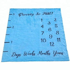 En gros Personnalisé <span class=keywords><strong>Micro</strong></span> Super Doux Tissu Bébé Anniversaire Couverture - Product Image 6