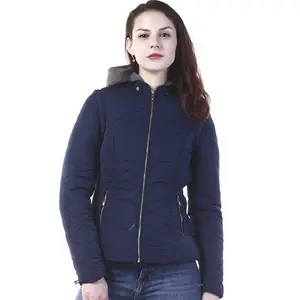 Nouvelle Vente En Gros De Haute Qualité Polyester Manteau Extérieur De Mode Femme Veste Matelassée