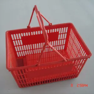 Single handle Plastic Shopping Basket with 22litre