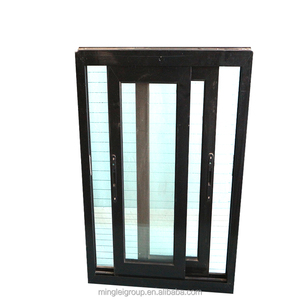 Minglei công nghiệp an ninh Kính Vinyl Clad uPVC trượt cửa sổ và cửa ra vào Sri Lanka nướng thiết kế mở quạt thông gió - Product Image 2