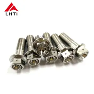 M6 M8 M10 Titanium Hex Bu Lông Mặt Bích Đua Bu Lông Với Sáu Lỗ Khóa Cho Xe Gắn Máy