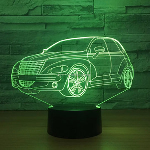 3D ilusión LED noche luz de la lámpara de coche de forma óptica lámpara de mesa para <span class=keywords><strong>el</strong></span> hogar Decoración regalo para niños - Product Image 6
