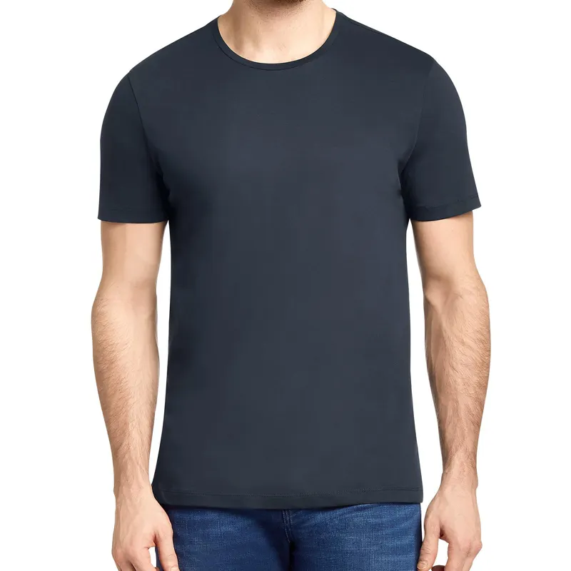 Basic blank color spandex/cotton soft underwear men's T shirt