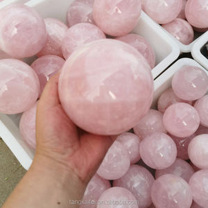 Sfera di Cristallo di Quarzo Rosa Naturale al 100% all'Ingrosso, Sfera di Quarzo Rosa Economica - Product Image 2