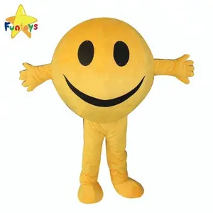 Funtoys CE Giallo Sorriso Faccia Felice Costume Della Mascotte