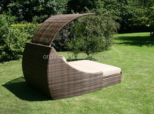 <span class=keywords><strong>2</strong></span> pc diseño de almacenamiento Sun canopy jardín silla y otomana patio de ratán sofa cama - Product Image 3