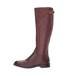 <span class=keywords><strong>Botas</strong></span> de Cuero <span class=keywords><strong>Italianas</strong></span> Hechas a Mano para Otoño/Invierno, Punta Redonda, para <span class=keywords><strong>Mujer</strong></span>, por Encima de la Rodilla, Tacón Grueso - Product Image 2