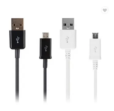 Câble micro usb pour Samsung, 1.5 original, blanc et noir, 1m