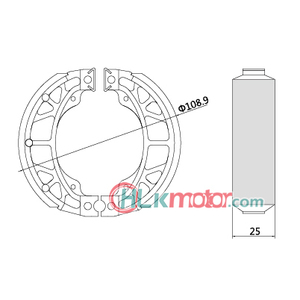 Motorcycle Brake <strong>Shoe</strong> for CG125 / Juguar / <strong>Supra</strong> / Titan 99 - Product Image 5