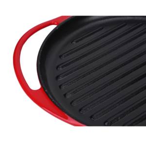 Chảo Nướng Tròn Bằng Gang Đúc Tráng Men Chảo Nướng Bằng Gang Chống Dính - Product Image 2