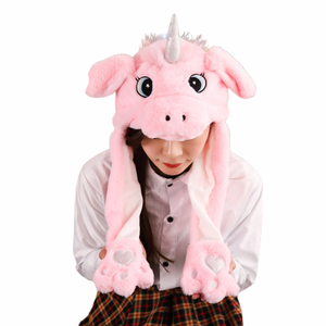 2020 kawaii Corea comparte felpa suave divertido pellizcar Orejas de conejo y unicornio Orejas de conejo móvil sombrero - Product Image 3