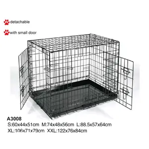 Wholesale Commercial Foldable Collapsible Large Design Cheap Stainless Steel Iron Metal Wire Pet Dog Kennel Cages House