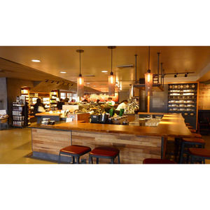 LUX Centro comercial personalizado Tienda de té de burbujas Diseño de interiores Madera contrachapada Té de la leche Café Kiosco Decoración - Product Image 2