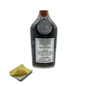 3d en İyi kalite özel kendinden yapışkanlı gümüş kabartmalı baskı metal alüminyum etiketler şarap şişe etiketleri