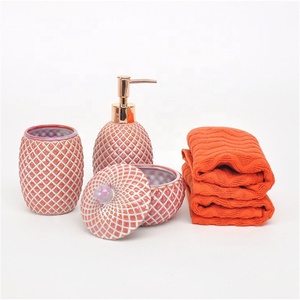<strong>Bath</strong> <strong>Accessories</strong> pink Color <strong>Ceramic</strong> China Bathroom <strong>Accessory</strong> for <strong>Houseware</strong> - Product Image 1