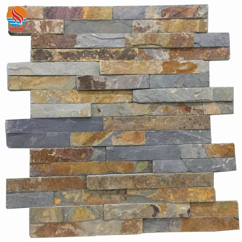 Naturale Rustico Slate Cultura Muro di Pietra di Rivestimento