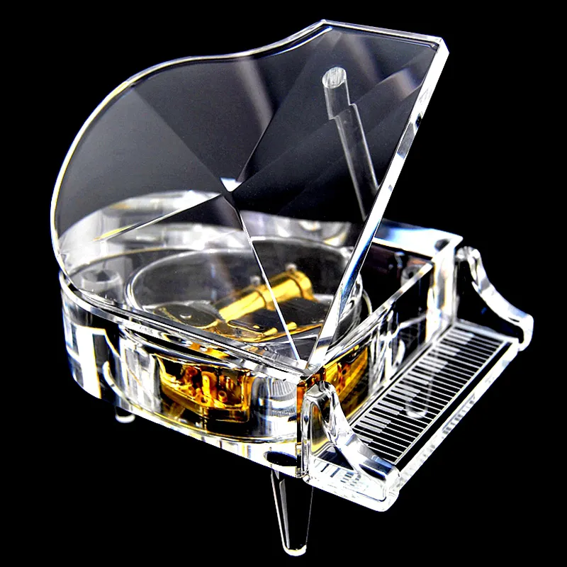 Populaire Fashional clear Crystal Piano voor Wedding souvenirs crystal gift