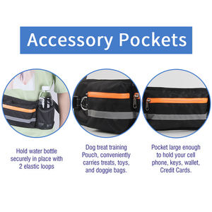 Guinzaglio per cani a mani libere regolabile riflettente imbracatura per collare in corda retrattile corsa multifunzione - Product Image 5