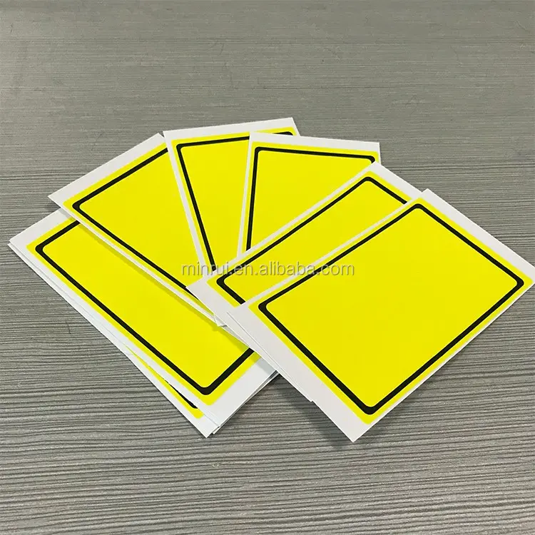 New yellow blank eggshell sticker,destructive vinyl egg shell label