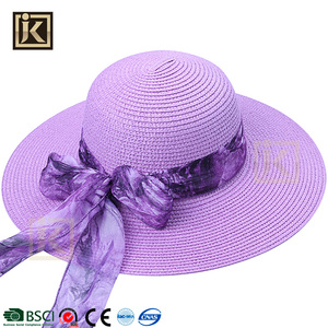 JAKIJAYI encargo baratos últimas verano floppy ala ancha <span class=keywords><strong>playa</strong></span> de la paja <span class=keywords><strong>del</strong></span> visera de sol de papel hecha damas sombreros - Product Image 4