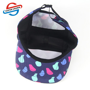 Al aire libre al diseño de su propio de sublimación impreso sombrero 5 Panel Snapback Cap - Product Image 6