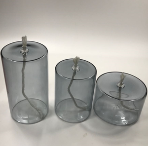 Supporto per stoppino economico lampada a olio in vetro borosilicato decorativo da tavolo colorato antico soffiato a mano con stoppini