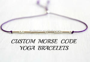 Xu Hướng Đơn Giản Tùy Chỉnh Vòng Đeo Tay Hidden Từ Morse Code Ghi Chép Bạc Cảm Hứng Dũng Cảm Vòng Đeo Tay - Product Image 4