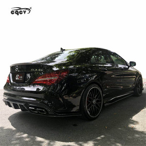 Kit de carrosserie en fibre de carbone, 4 pièces, haute qualité, pour <span class=keywords><strong>Mercedes</strong></span> Benz classe CLA CLA45 A et <span class=keywords><strong>mg</strong></span>, jupes latérales avant et arrière et becquet d'aile - Product Image 5