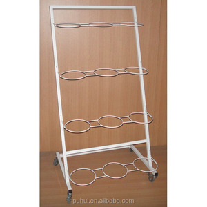 Cửa Hàng Bán Lẻ Ngoài Trời 4 Tầng Kệ Tầng Đứng Flower Vase Thép Rod Dây Vòng Khung Chủ Kim Loại Hiển Thị Giá - Product Image 3