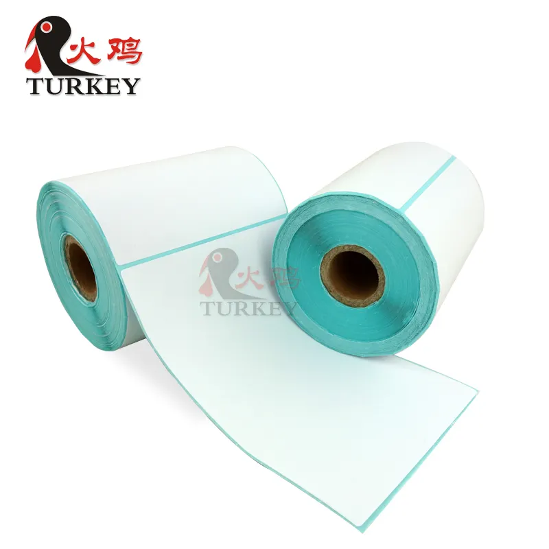 ECO térmica rollos de etiquetas etiqueta adhesiva de papel rollos en stock más de 300 tamaño entregar en la demanda