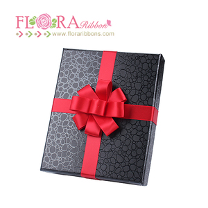 Caja de regalo embalaje accesorios pre-atado satén rojo flor <span class=keywords><strong>arquea</strong></span> con cinta elástica - Product Image 1