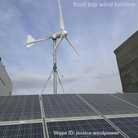 Générateur éolien à haute efficacité 2KW 220V monté sur le toit horizontal, générateur éolien de 2000W