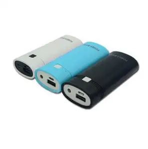 2X18650 Wadah Pengisi Daya Baterai Port USB Mini Casing Cangkang Kotak Power Bank Kotak Penyimpanan Baterai Kit DIY untuk Ponsel Pintar