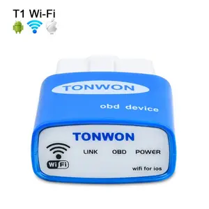 TONWON Wifi OBD2 Scanner Auto Diagnostik Alat Cek Mesin Mobil Cahaya Untuk iOS Android Sama seperti icar1 OBDII Vgate Wifi