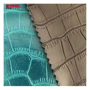 China fabric market wholesale crocodile pu leather embossed artificial leather