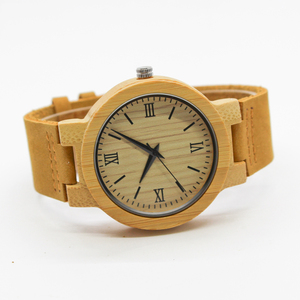 <span class=keywords><strong>Montre</strong></span> en bois de bambou <span class=keywords><strong>gravée</strong></span> sur mesure Virtue pour hommes, étanche, avec bracelet en cuir, mouvement à quartz, luxe, mode, emballée dans une boîte OEM - Product Image 5