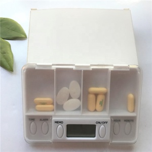 Factory Direct Sales Weekly Pillbox 7 days Plastic Travel Portable pill box alarm erinnerung medical box pill organizer monthly