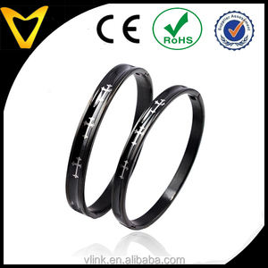 Palabras de alabanza en español de alta calidad, diseño de acero inoxidable, abalorios cruzados retráctiles, pulseras de amor para parejas amantes - Product Image 3