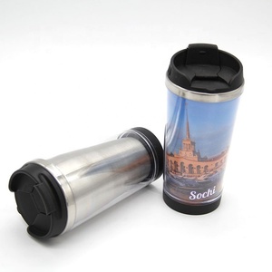 Cốc Tự Làm Bằng Thép Không Gỉ Cách Nhiệt 16Oz Cốc Cà Phê Du Lịch Kèm Giấy Chèn - Product Image 4