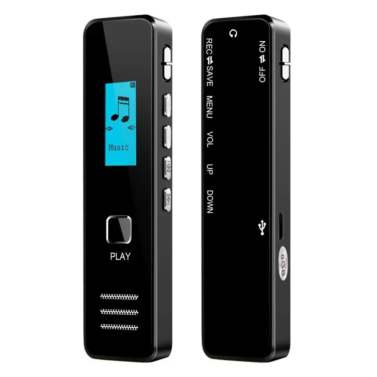 Mini MP3 Player Super Thin Voice Recorder Pen with Stereo Crystal Good Quality Audio and Metal Case