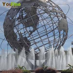 Carte du monde <span class=keywords><strong>En</strong></span> Acier Inoxydable <span class=keywords><strong>Globe</strong></span> Sculpture - Product Image 2