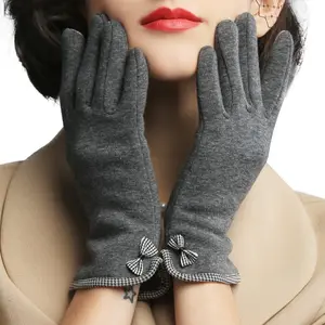Gants chauds en tissu pour femmes, 2 pièces, bon marché, écran tactile, mode hiver