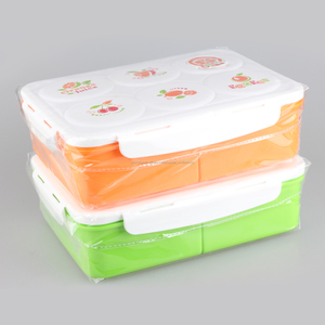 Haute qualité <span class=keywords><strong>3</strong></span> compartiment boîte à Lunch <span class=keywords><strong>Bento</strong></span> boîte cuillère en plastique contenant - Product Image 6