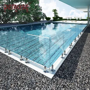 玻璃墙价格玻璃游泳池围栏相框玻璃