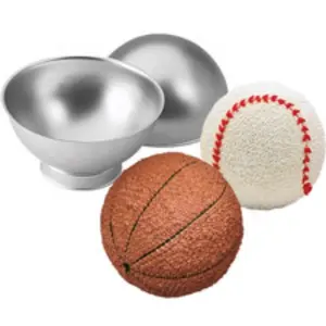 Hot Koop Aluminium 3D Sport Ballen Pan Halfrond Cake Pan