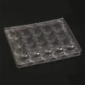 Embalagem Blister Plastic Tray Egg Storage Clear Customized Logo Acceptable Disposable Para Avos De Codornas 10-15days Rectangle