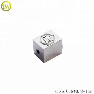 Engraved Metal Beads Custom Made Silver Metals Beads Engraved Logo Beads For Jewelry Making