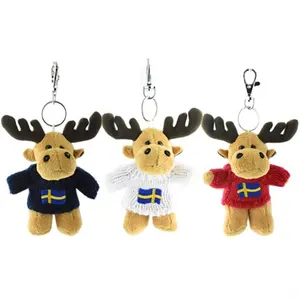 瑞典国旗 + 钥匙链毛绒驼鹿